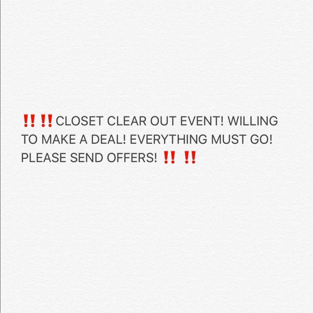CLOSET CLEAR OUT